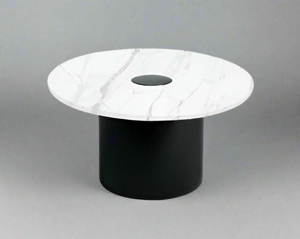 The Classic Greek Calacatta (Black Round Base)