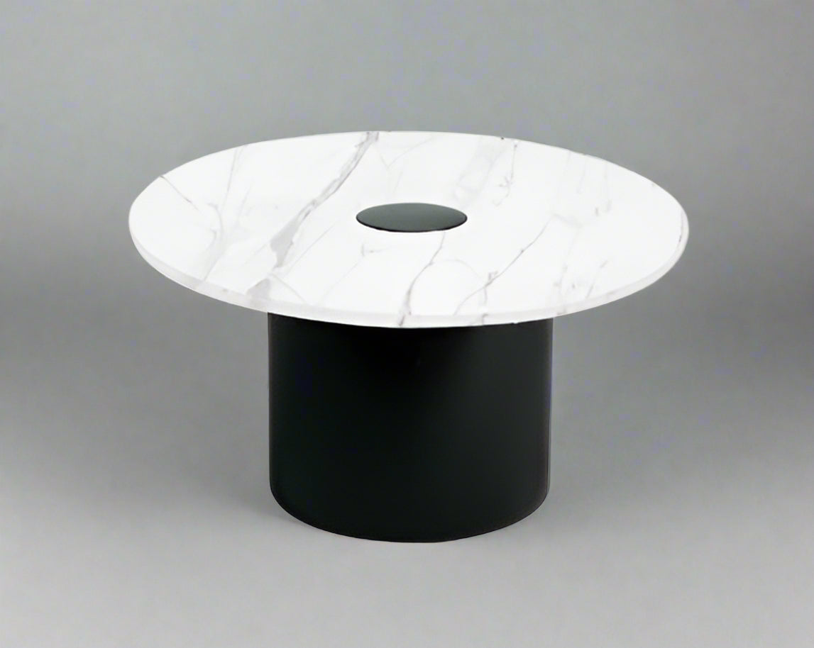 The Classic Greek Calacatta (Black Round Base)