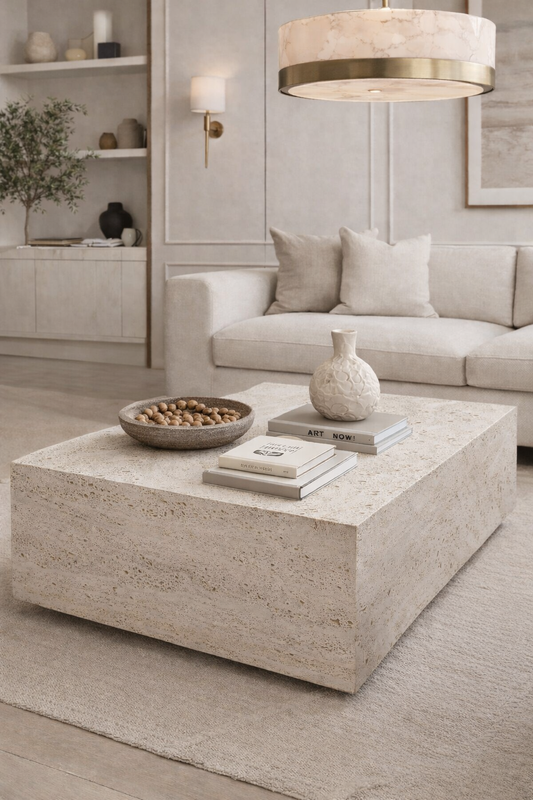 Signature Travertine Coffee Table