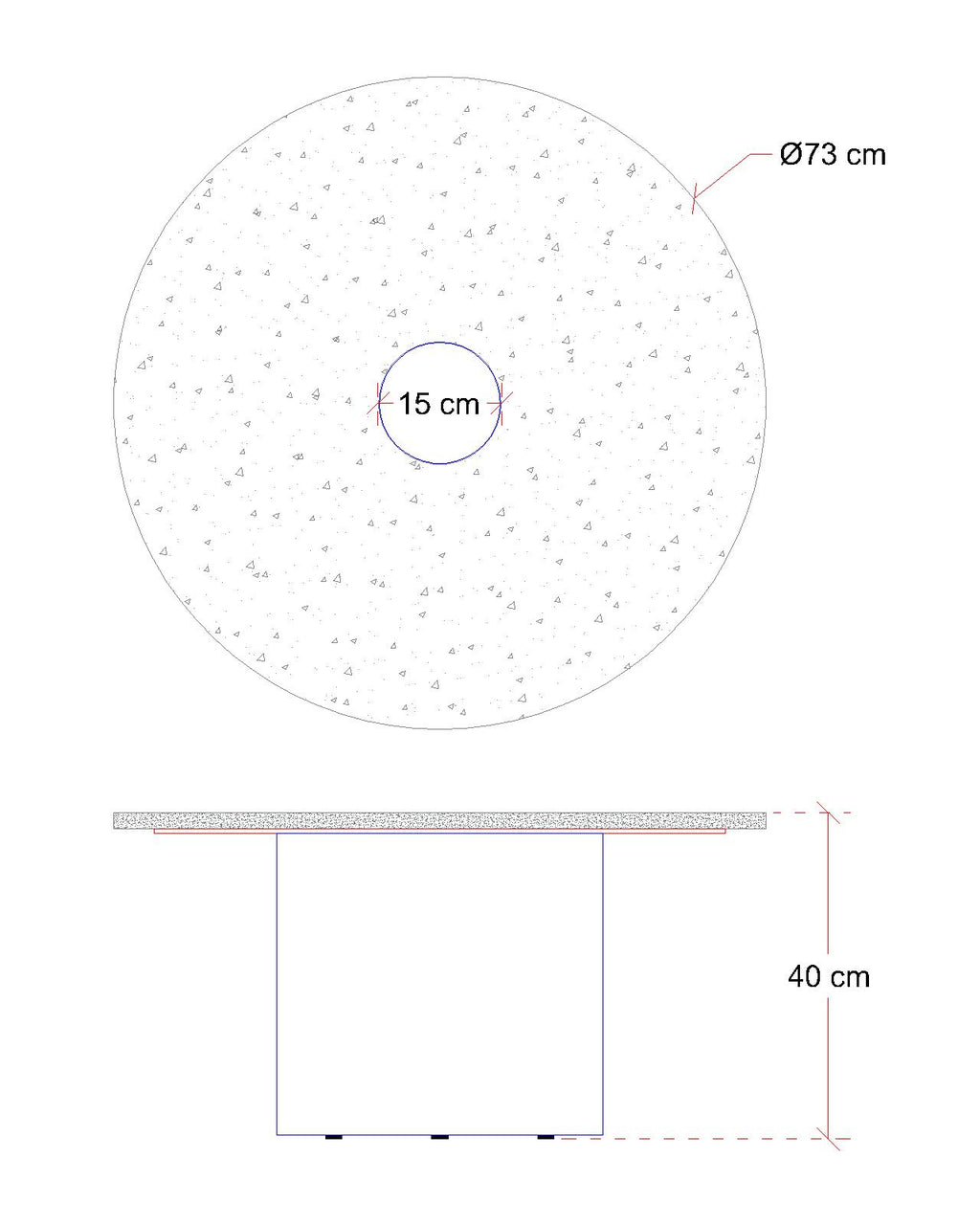 The Classic Travertine (2 Tables-Round & Cone Base)