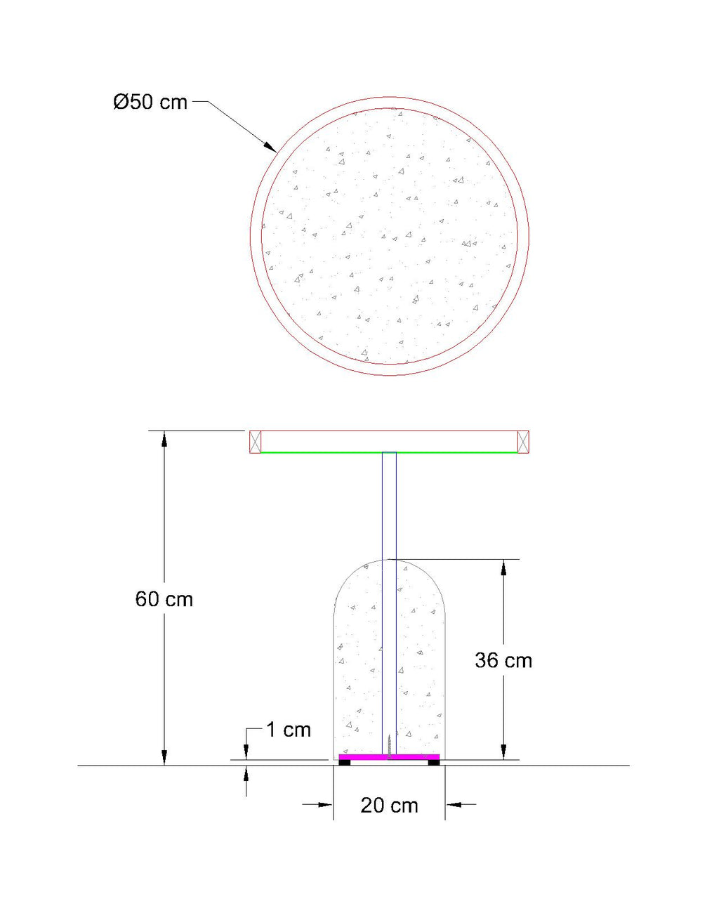 The Green Pedestal (Marble Surface)