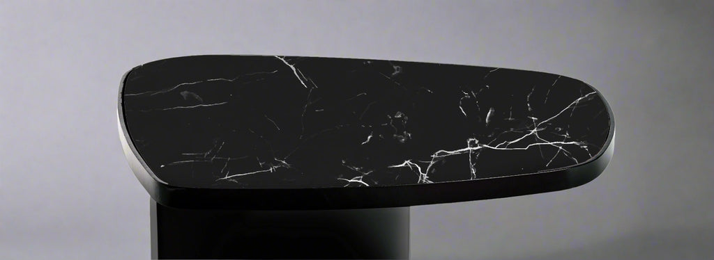 L-Shape Curve (Black Spanish Marble)